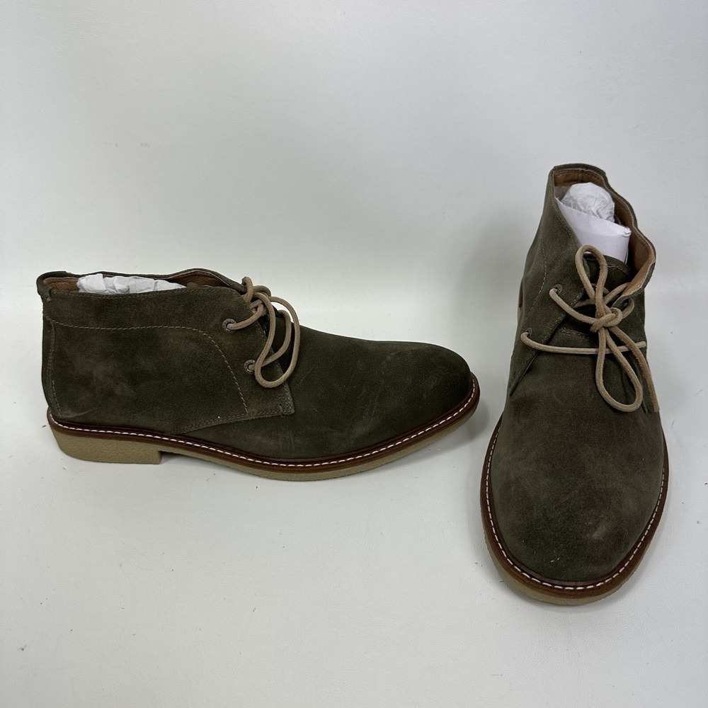 Lucky Brand Men's Boone Chukka Boot Crepe Sole Size 11 M Green Taupe